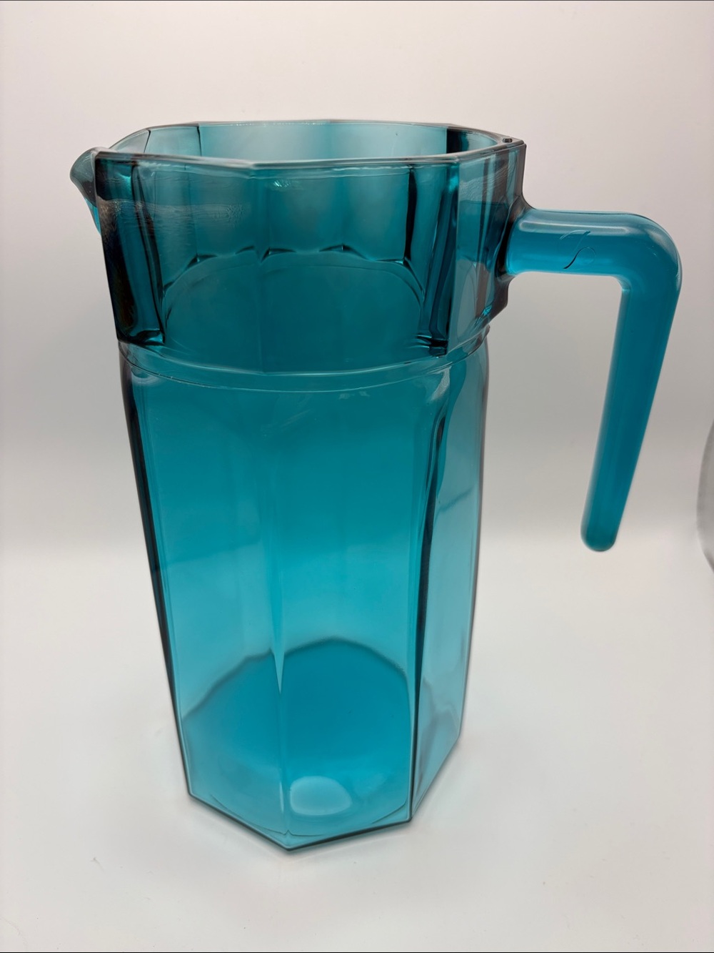 VTG IKEA Pasabache Teal Glass Pitcher
40oz Octagonal